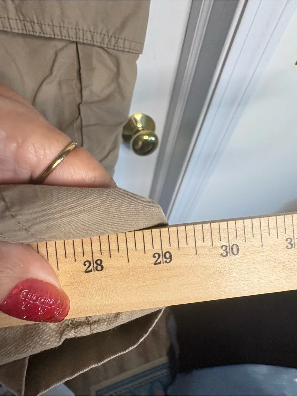 Old Navy Sz 2X Tan Cargo Wide Leg Pants Button Zip Pockets Y2K Preppy Hiking